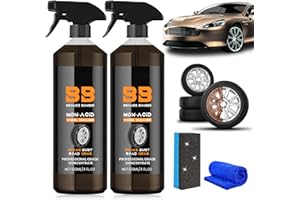 Rednow Brake Bomber Cleaner Powerful Wheel Cleaner,Bronze Bomber Non-Acid Wheel Cleaner Perfect for Cleaning Wheels and Tires Safe On Alloy,Automobile Wheel Cleaner 120ml(2pcs)