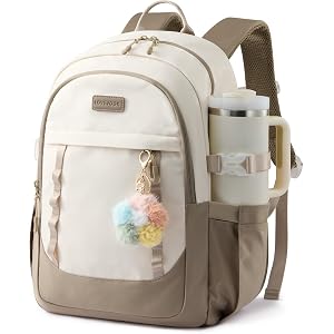 LOVEVOOK School Backpack for Teen Girl, Cute Student Bookbag for Teenagers | Back to School Backpack Purse, Casual Daypack Ki