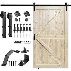 SMARTSTANDARD 42in x 84in Sliding Barn Door with