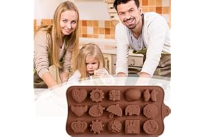 Silicone Candy Mold | Creative Chocolate Mold with Different Shapes | Candy Making Supplies Silicone Trays, No-Stick Silicone