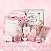 Christmas Gifts for Women,Birthday Baskets,Gifts Basket for Women,Relaxing Spa Gift Box Basket,Get Well Soon Gift Sets for Girlfriend, Sister, Mother, Wife, Daughter.