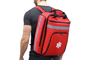Emergency Medical Backpack,First Aid Bag Empty,First Responder Trauma Bag with Reflective,Large Capacity First Aid Medical Ba