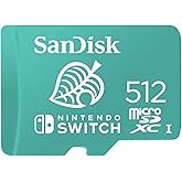 SanDisk 512GB microSDXC-Card, Licensed for Nintendo Switch - SDSQXAO-512G-GNCZN, Green