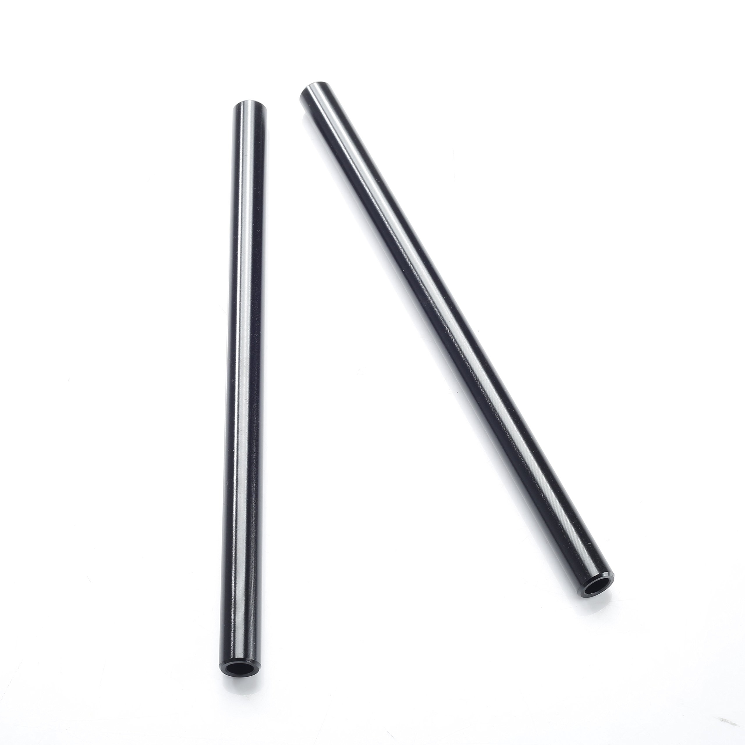 Movo Photo PT10 Set of Two Aluminum 15mm Rods for DSLR Camera Rail System (25cm)