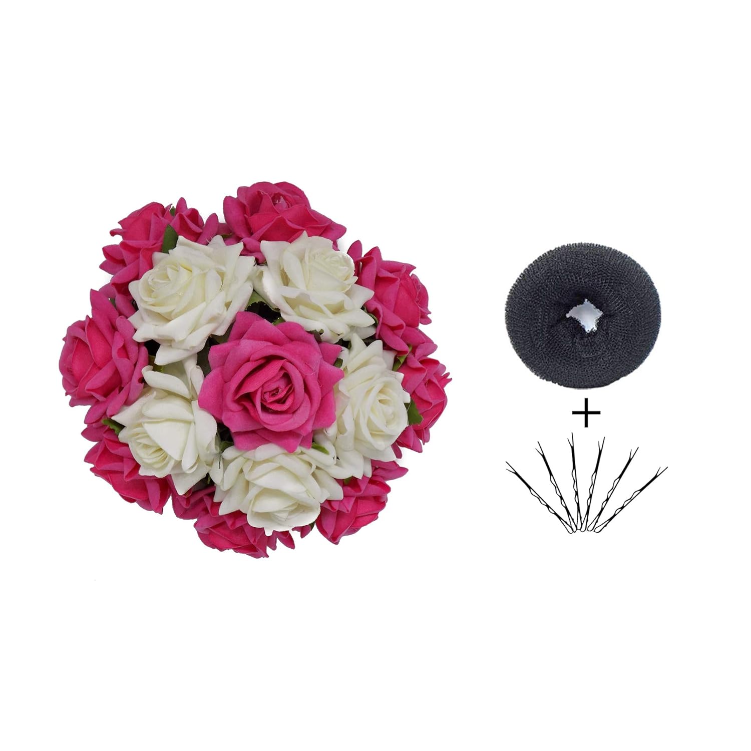Buy Kabello Artificial Bridal Rose Flower Hair Gajra Accessories