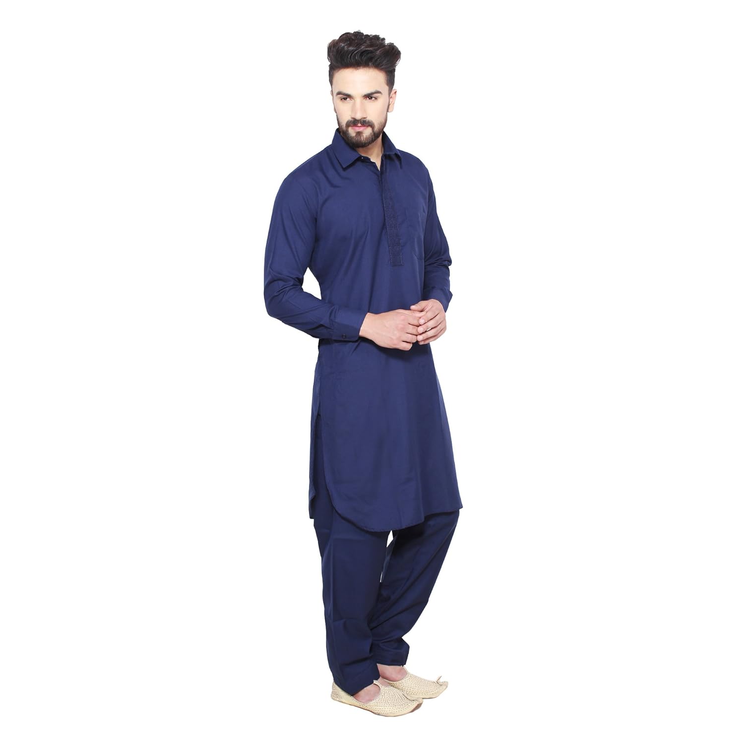 sojanya (since 1958) men's cotton blend pathani kurta salwar