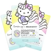 The Cr&egrave;me Shop Hello Kitty Shooting Stars Face Sheet Mask (3 Pack) | Glass Skin Face Mask - Promotes Clear, Glowing Skin - Plump, Even Complexion - Made in Korea