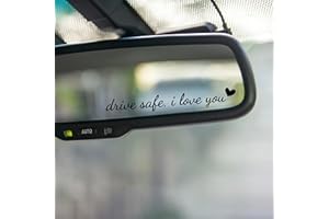 Miarita 3X Drive Safe, I Love You Rearview Mirror Decal, Car Window Decals, Car Stickers for Women, Car Decals for Women, Car Stickers and Decals (Drive Safe, I Love You Black)