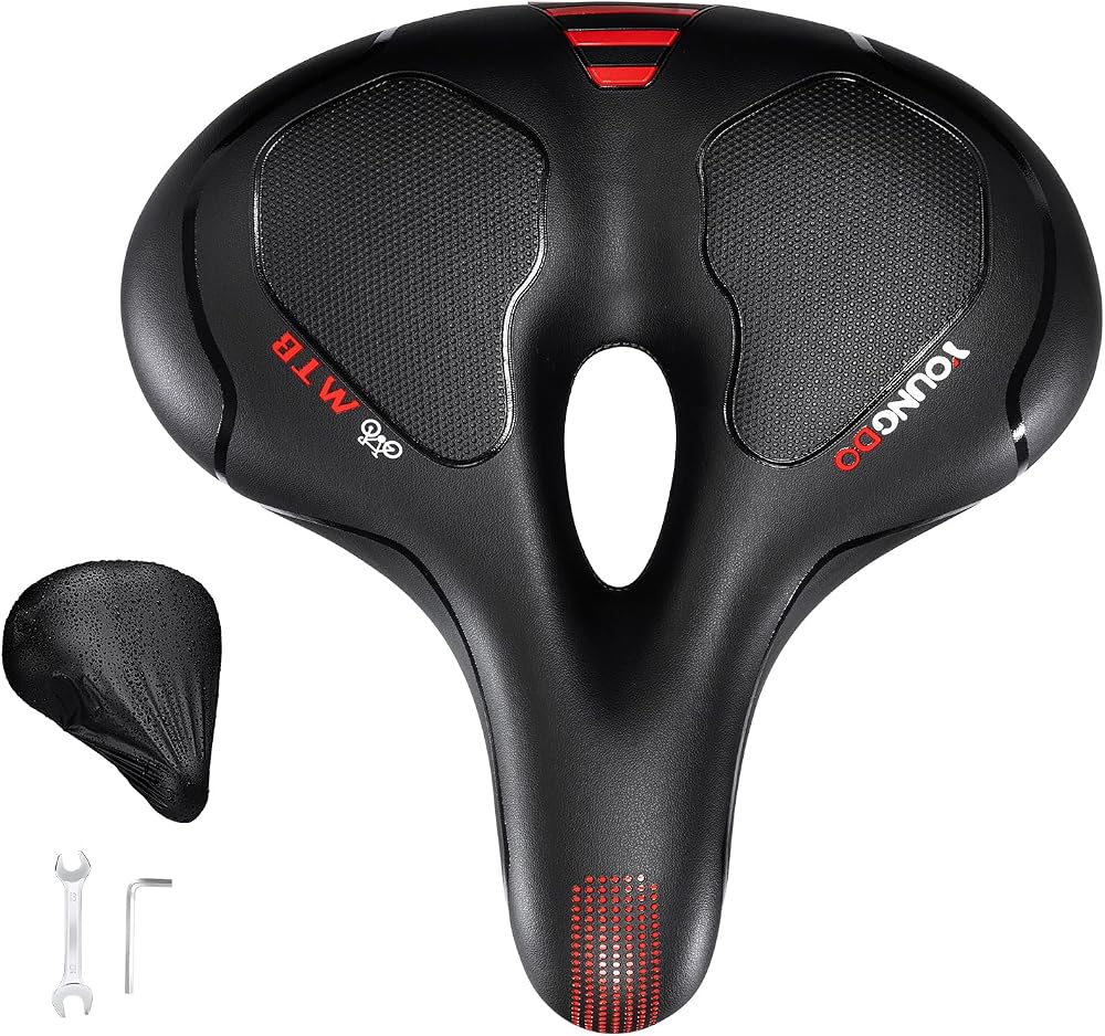 YOUNGDO Bicycle Saddle Comfortable Wide Road Bike Gel Seat Ergonomic