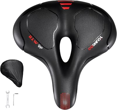 YOUNGDO Bicycle Saddle Comfortable Wide Road Bike Gel Seat Ergonomic