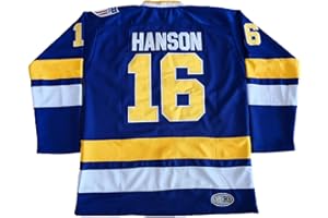 QCBW Men Hanson Brother 16 Jack 17 Steve 18 Jeff Charlestown Chiefs Stitched Movie Hockey Jerseys