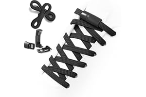 Aiboxin Elastic No Tie Flat Shoe Laces for Sneakers, Tieless Shoelaces for Kids & Adults, Stretch Shoes Strings