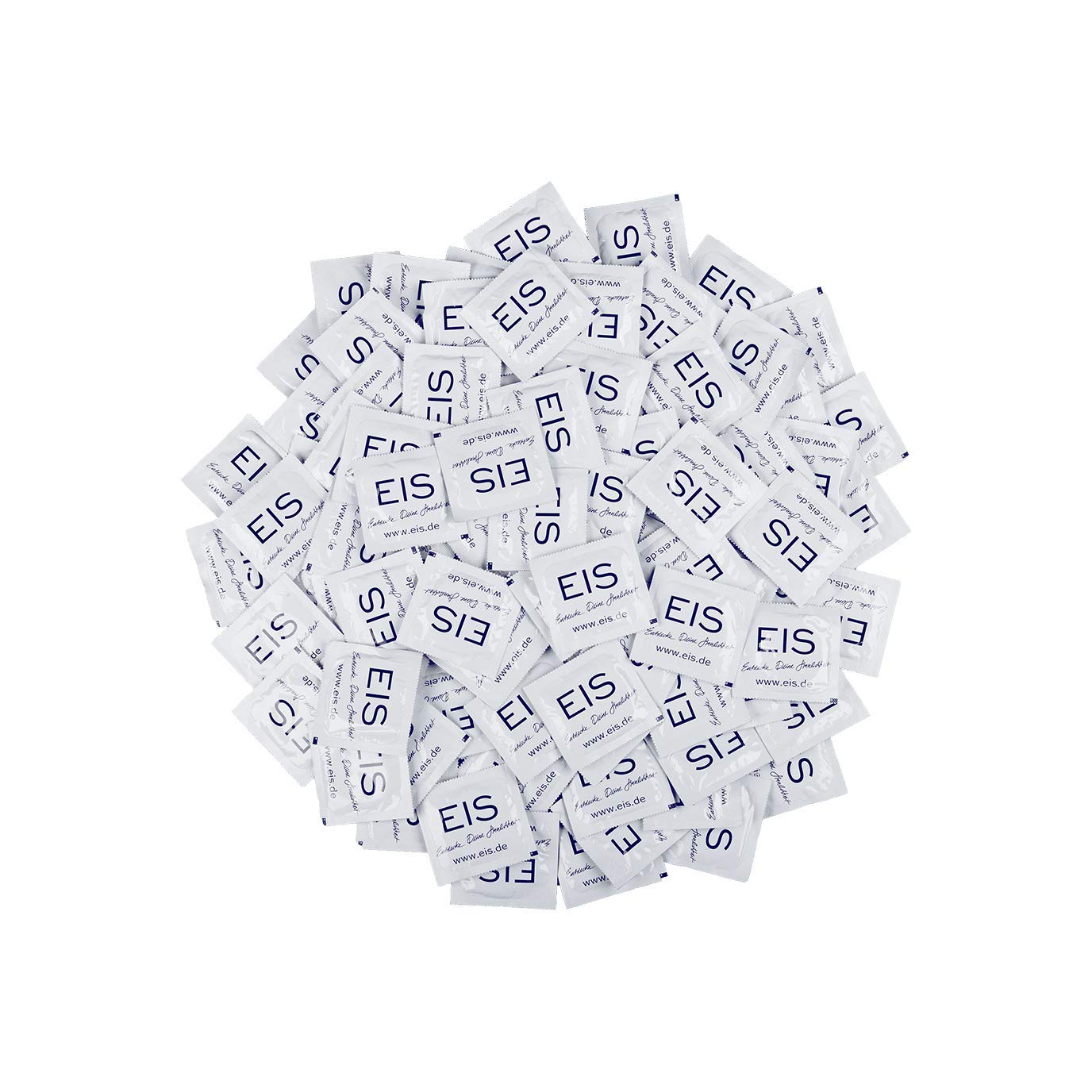 EIS Condoms XXL-Pack 50 Pieces | Sensitive and Ultra-Soft for Intense Pleasure | Extra-Moist Surface | Comdoms for Intimate Togetherness | Contraception for Safer Sex | Size 60 mm