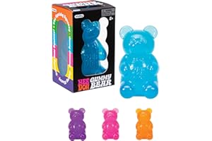 Schylling NeeDoh Gummy Bear - Sensory Fidget Toy with Jelly-Like Filling - 3.5" Tall - Colors May Vary (Pack of 1)