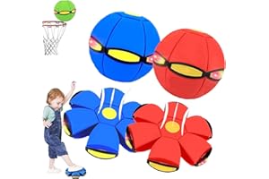 Children's Bouncing Ball-Magic Meta-Ball Bouncing Ball, Magic Flying Saucer, Switch Between Flying Disc and Bouncing Forms, P