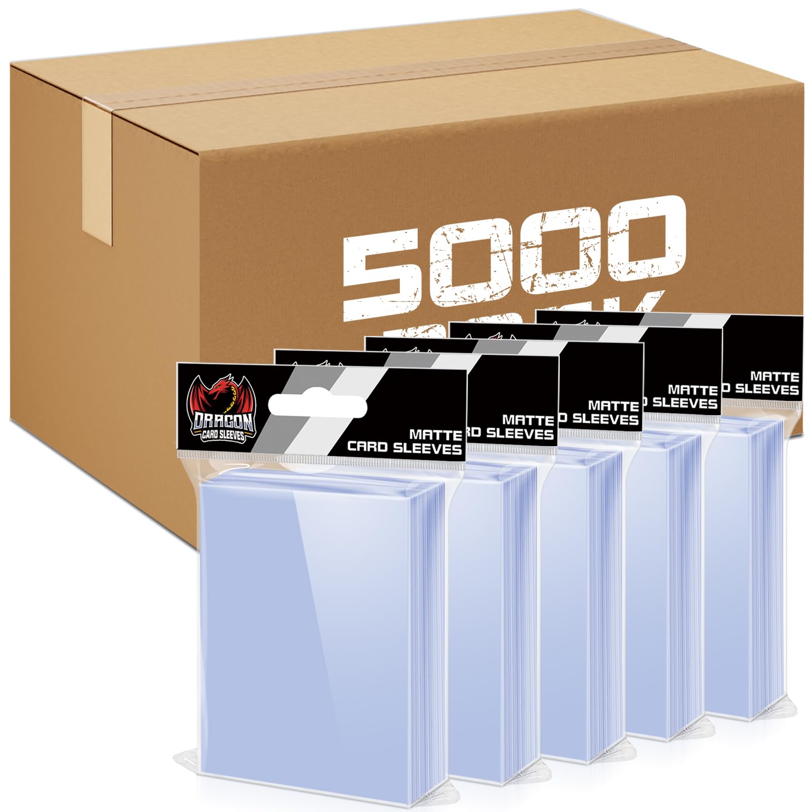 Photo 1 of 5000 Counts Card Sleeves for Trading Cards, Soft Clear Baseball Card Sleeves Plastic Card Protector for MTG, Football Cards, Sports Cards, Game Cards