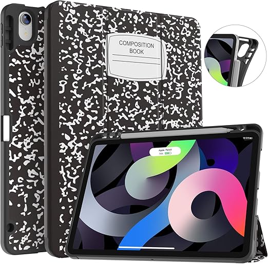 Soke Ipad Air 4 Case 10 9 Inch 2020 With Pencil Holder Full Body Protection Apple Pencil Charging Soft Tpu Back Cover For 2020 New Ipad Air 4th Generation Book Black Amazon Ca