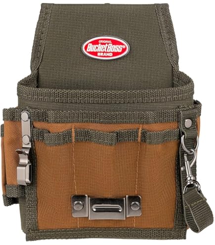 AWP Organizer Tool Pouch – 7 Pockets & Loops, Heavy-Duty Metal Belt Clip, Water-Resistant 1680D Polyester For Electricians & Jobsite