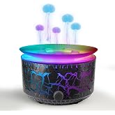 Jellyfish Aroma Diffuser 360ml, Essential Oil Diffuser with 5-Nozzle Adjustable Mist Speed, 7-Color Rainbow Light Humidifier, 8-36H Air Mist, Scent Diffusers for Home Bedroom(Black)