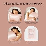 Kitsch Satin Pillowcase with Zipper, Blush, Queen Size, Machine Washable view 7