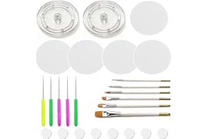 Oslynia Sugar Cookie Decorating Kit, Cake Decorating Kit Baking Supplies with 5 Silicone Mats, 6 Decoration Brushes, 2 Acryli