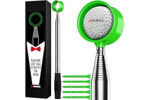 ONHAWKS Golf Ball Retriever for Water,Telescopic 12Ft/9Ft Stainless Steel Shaft Two-Sided Easy Pick Up Balls,Unbreakable Head Retriever Tool Golf Accessories Golf Gift for Men
