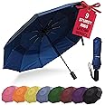 InnoLab Design High-Performance Umbrella – Windproof with Automatic Open/Close and Resilient 10-Rib Design for Ultimate Weather Protection (Dark Blue)