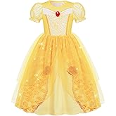 Marendyee Princess Dress up Clothes for Girls Birthday Fancy Party Halloween Costume Toddler Kids Princess Dresses