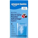 Amazon Basics Advantage Care Electrolyte Powder Packets for Rehydration, Berry Frost, 6 Count (Previously Care)