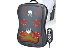 JZBRAIN Shiatsu Back Massager with Heat : Up and Down Rolling Massage - Electric Back Massager for Pain Relief Deep Tissue - Heated Lower Back Massager for Office, Home, Car Use