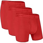 Chidame Men's Underwear Luxe Micro Modal Boxer Briefs Open Fly 3 Pack