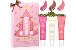 KIMUSE Tinted Lip Balm Trio, Hydrating Lip Butter Moisturizing for Shine Finish & Soft, Cruelty-Free & Vegan Formula