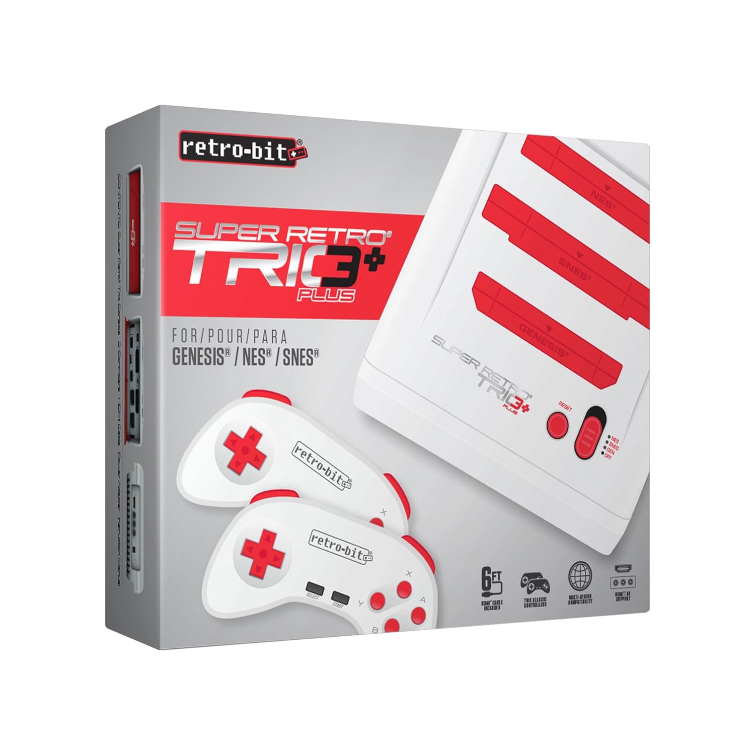 Retro-Bit Super RetroTRIO Plus 3 in 1 System Console - Not Machine Specific: Video Games