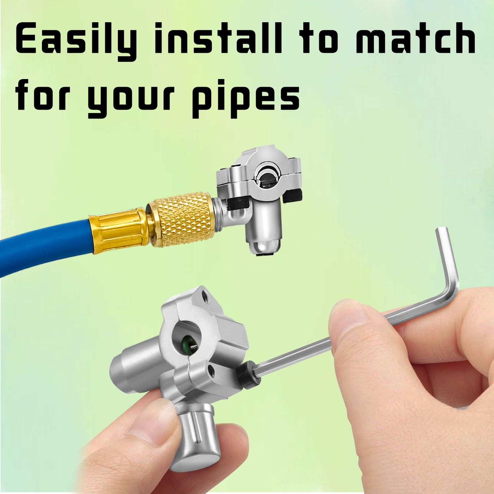 Kit De Tuyau De Recharge Pour Réfrigérant R134A Avec Manomètre Pour Climatisation De Voiture, Robinet De Perçage R134a, Coupleur Rapide R134A, Vanne De Distribution De Robinet De 1,27 Cm, Valve De