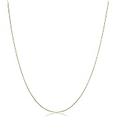 Kooljewelry 14k Yellow Gold 0.6 mm Diamond-cut Cable Chain Necklace (16, 18, 20, 22, 24 or 30 inch)