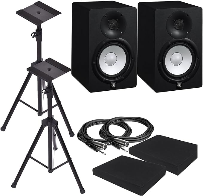 Amazon.com: Yamaha HS7 7-Inch Powered Studio Monitor Speaker Black (Pair) with Pair of Height 
