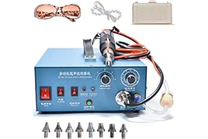 500W Ultrasonic Hot Fix Rhinestone Machine,Pearl Bead Setting Tool,with 8 Different Tip Sizes(1mm-8mm),Built-in Vacuum Pump a