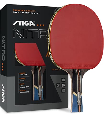 Racchetta Da Ping Pong STIGA Raptor - Nero, Da Competizione, Con Tecnologia ACS E Fibra Di Carbonio - Foto 4