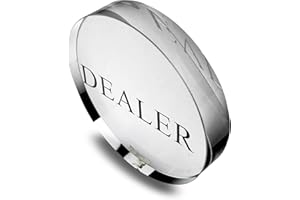 YH Poker Transparent Dealer Button - Crystal Casino Dealer for Tournaments, Craps, and Card Games