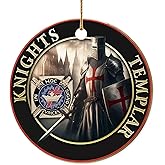 Velyra Christmas Ornament 2025 – Knights Templar Ornament – Christian Faith Christmas Decoration, Historical Warrior Keepsake Gift for Collectors & History Lovers