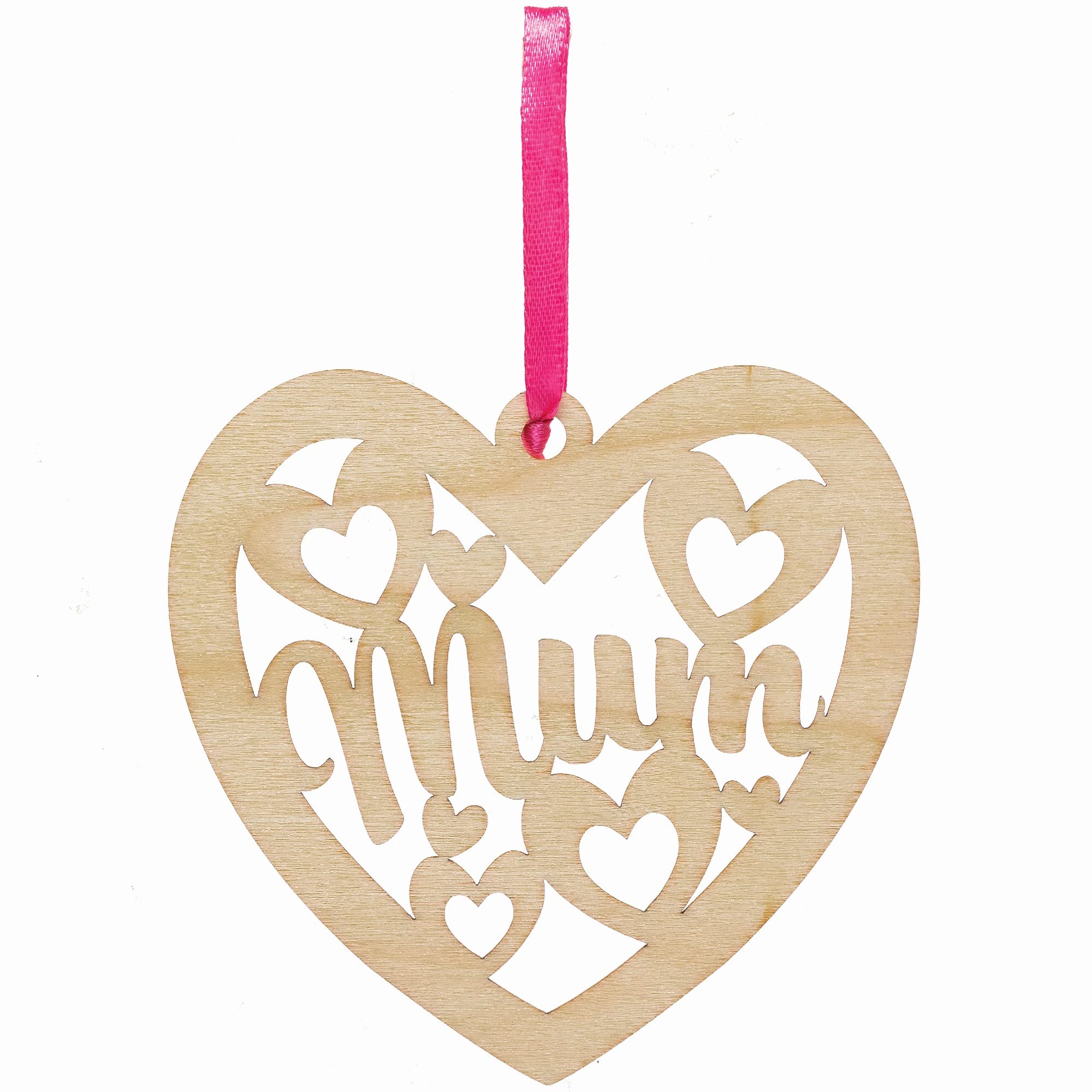 Baker Ross Wooden Decorations-Pack of 10, Wood Mother's Day Crafts for Children (FC437), Assorted, 21 x 17.5 x 3.5 centimetres