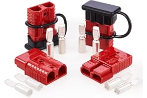ORION MOTOR TECH Wire Connector 4 Pack, 175A Wire Harness Plug Kit for 2 Gauge Cables, 12V to 36V Battery Quick Connect Disconnect Set for Car Bike ATV Winches Lifts Motors More, Set of 4, Red