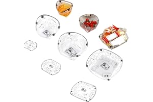 Collapsible Bowl Plate Cup Set 3 pcs, Camping Bowls Food Grade, Folds Freely, Chopping Board, Portable Camping Tableware, for