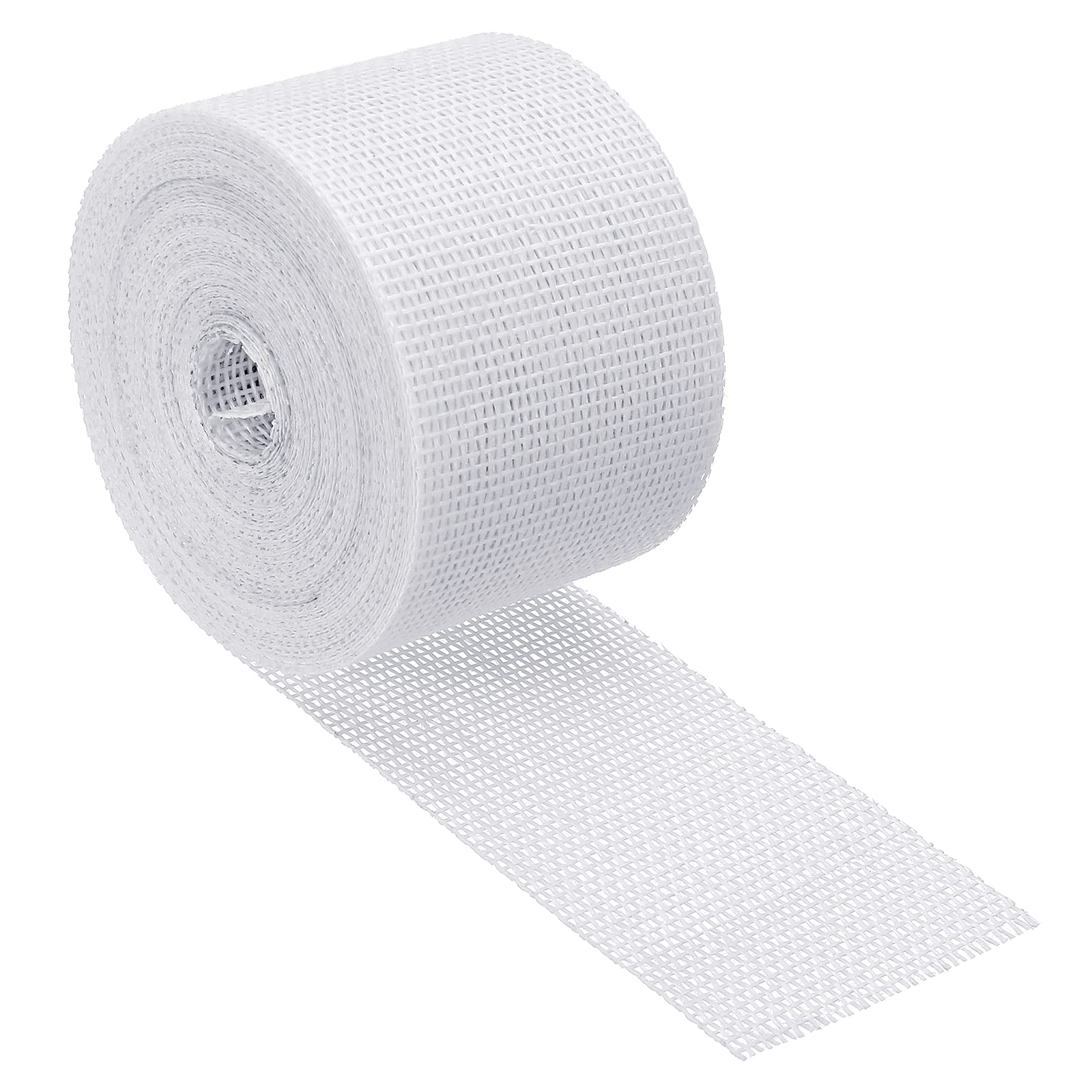 PATIKIL 2 Inch Wide 11 Yards Burlap Fabric Ribbon, Jute Crafts Roll Wrapping for Party Home DIY Wrapping Decoration White