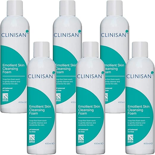 6 Pack Clinisan 400ml Emollient Skin Cleansing Incontinence Foam