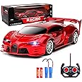 KULARIWORLD Remote Control Car 1/18 Rechargeable High Speed RC Cars Toys for Boys Girls Vehicle Racing Hobby with Led Light X