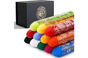 Paul Rubens Large Oil Pastels Set - 12 Colors A (0.79" x 4.72" Jumbo Sticks), Vibrant Colors, Creamy Texture and Blends Easily for Artists, Students and Professionals, Ideal for Filling in Large Areas