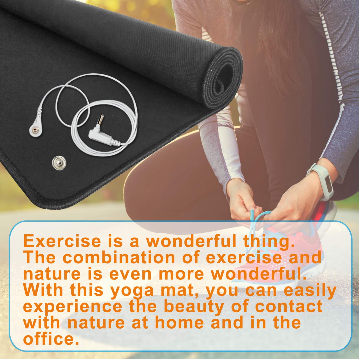 Working And Exercising Grounding Yoga Mat Newmeil Extra Thick Exercise Earthing Grounding Mat With Conductive Cable Fitness Mat For Better Sleeping Yoga Sports Outdoors Gellyplast Com