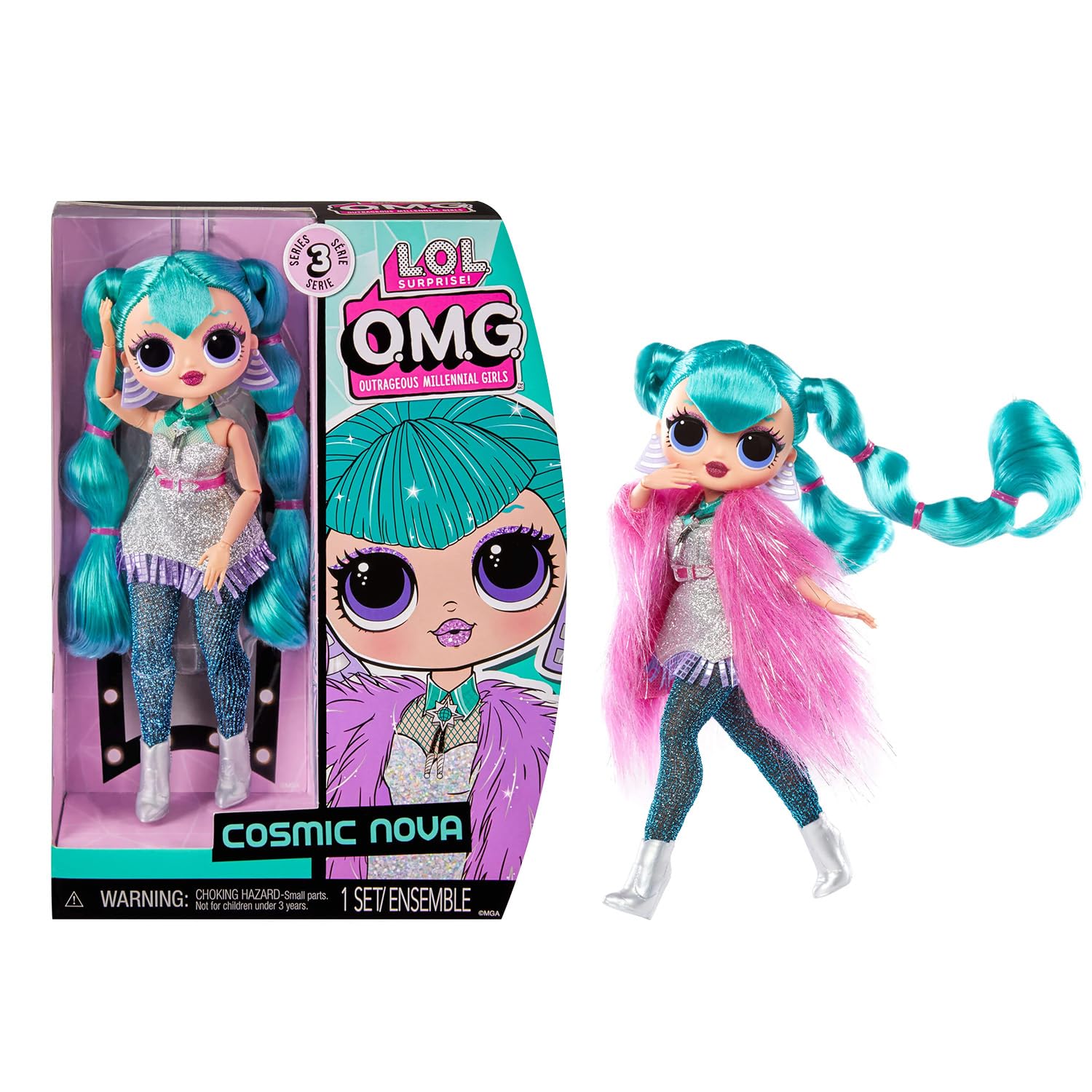 L.O.L. Surprise OMG Fashion Doll - COSMIC NOVA - Includes Fashion Doll, Multiple Surprises, and Fabulous Accessories - Great Gift for Kids Ages 4+