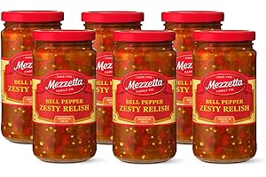 Mezzetta Zesty Relish with California Bell Peppers and Jalapenos - Perfect for Sandwiches, Burgers, Brats & Franks - Sweet & Spicy Flavor - Made with Fresh Jalapeno Peppers - 100% Local Ingredients
